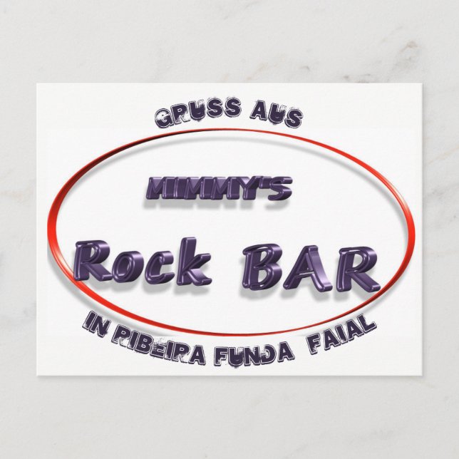 Carte Postale Le Rock Bar de Mimmy (Devant)