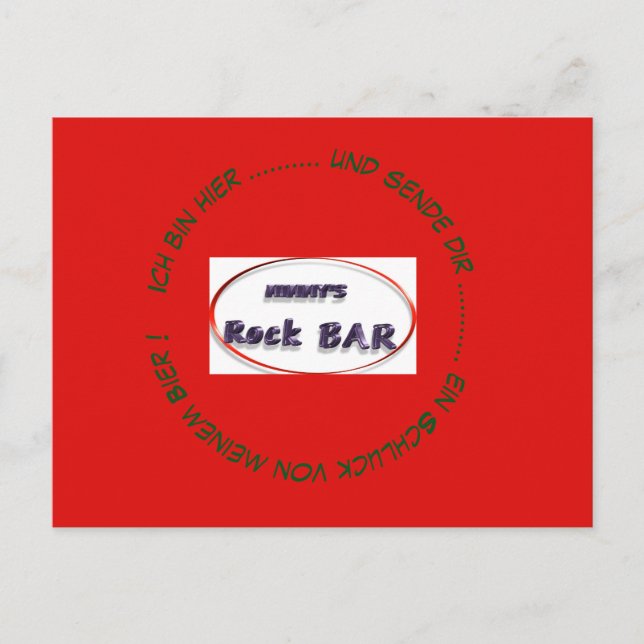 Carte Postale Le Rock Bar de Mimmy (Devant)