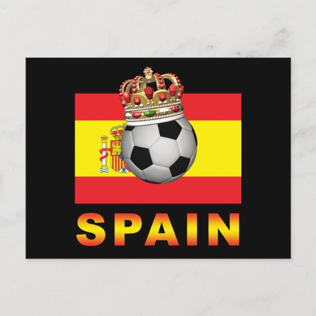 Carte Postale Le Roi D'Espagne De Football (Devant)
