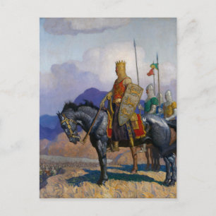 Carte Postale Le roi Edward voit la bataille c. 1921 par N.C. Wy