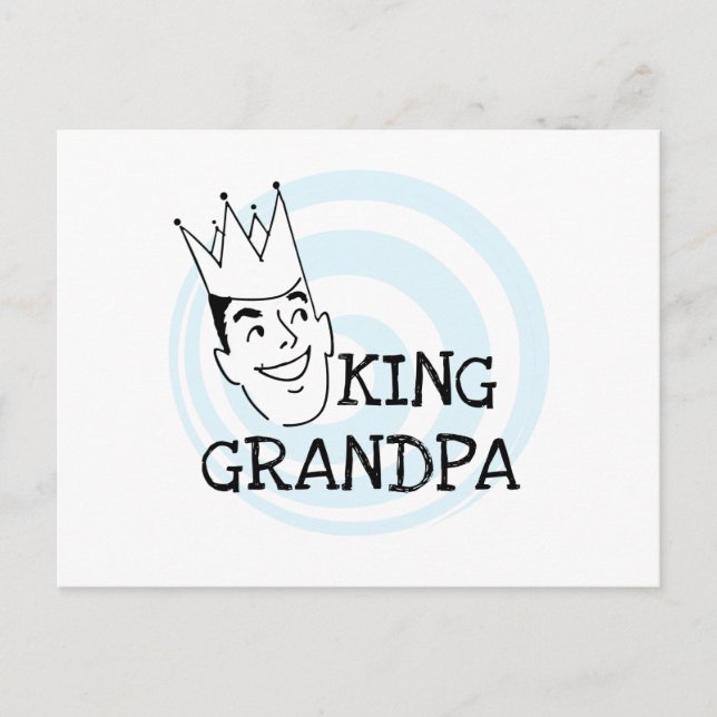 Carte Postale Le Roi Grandpa T-shirts et cadeaux (Devant)