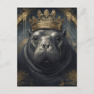 Carte Postale Le roi hippo