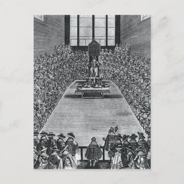 Carte Postale Le roi James I à la Chambre du Parlement, 1624 (Devant)