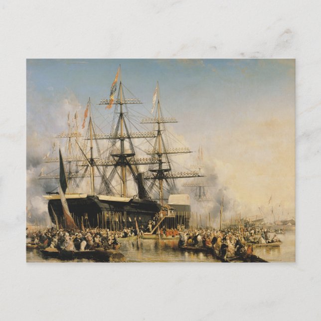 Carte Postale Le roi Louis-Philippe débarque à (Devant)