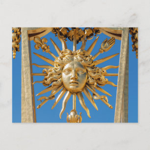 Carte Postale Le Roi Soleil à la Porte d'Or du château de Versai