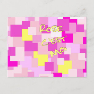 Carte Postale Le rose est moi