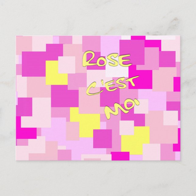 Carte Postale Le rose est moi (Devant)
