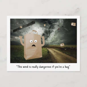 Carte Postale Le sac Windy
