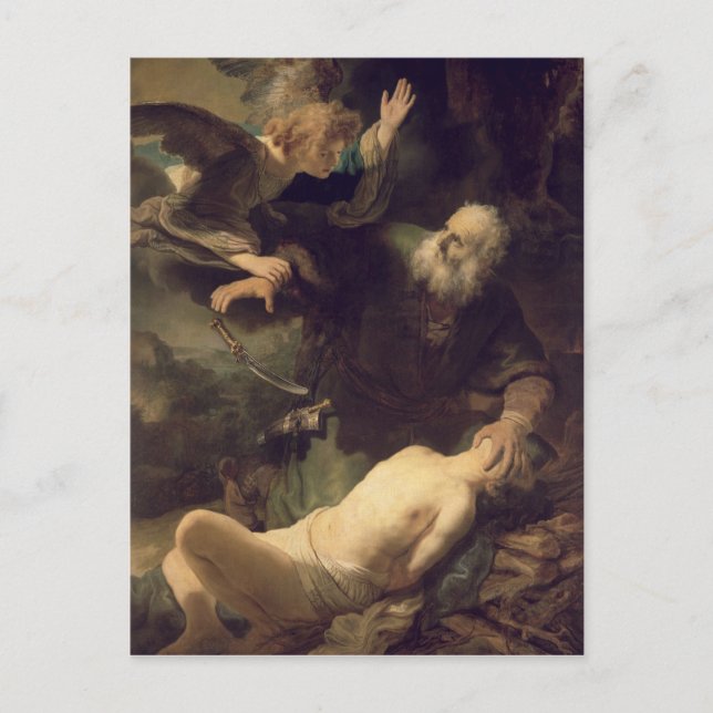 Carte Postale Le sacrifice d'Abraham, 1635 (Devant)