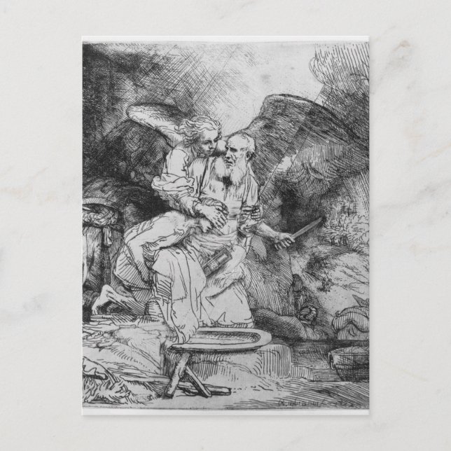 Carte Postale Le sacrifice d'Abraham, 1645 (Devant)