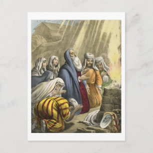 Carte Postale Le sacrifice de Noé pour quitter l'Arche, d'une bi