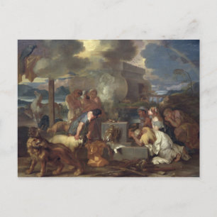 Carte Postale Le Sacrifice de Noé, vers 1640