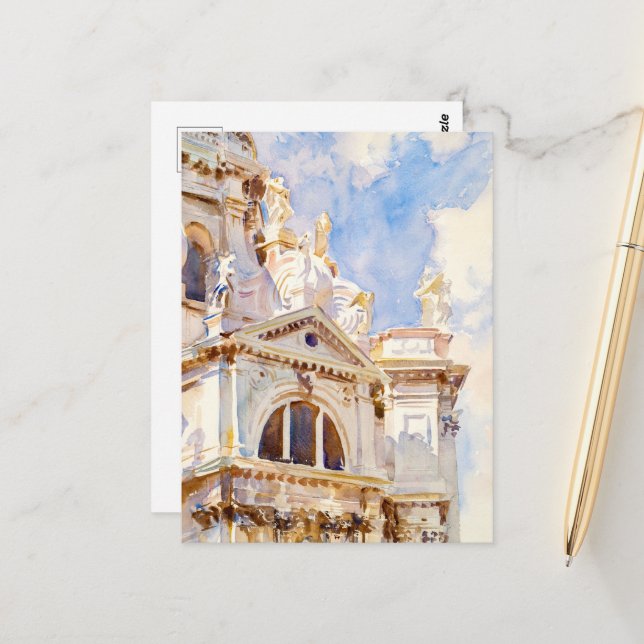 Carte Postale Le salut, Venise par John Singer (Devant/Arrière en situation)