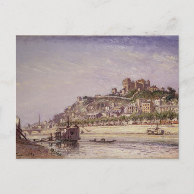 Carte Postale Le Saône à Lyon, 1875 (Devant)