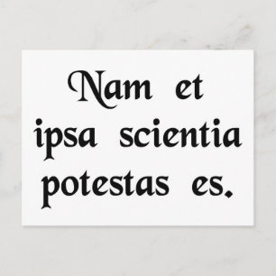 Carte Postale Le savoir est le pouvoir.