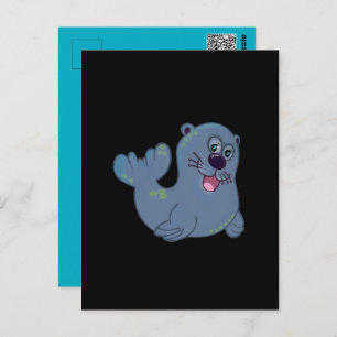 Carte Postale Le Sceau De Tissu Chez Zazzle Mascot Caractère Log