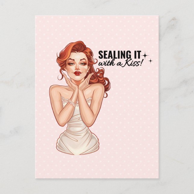 Carte Postale Le sceller avec un baiser ! (Devant)