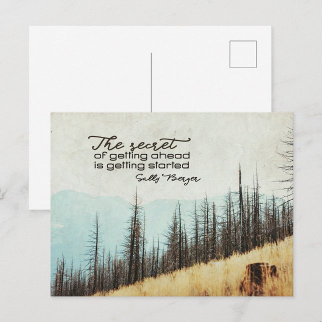 Carte Postale Le Secret D'Avancer (Devant / Derrière)