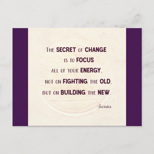 Carte Postale Le secret du changement (Devant)