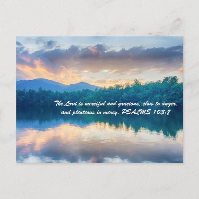 Carte Postale Le Seigneur est miséricordieux et gracieux, lent à (Devant)