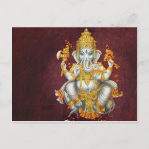 CARTE POSTALE LE SEIGNEUR GANESH HINDU DIEU