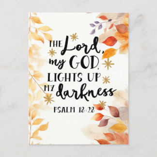 Carte Postale Le Seigneur illumine mon obscurité