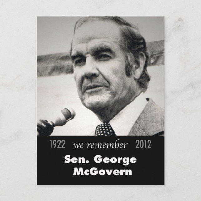 Carte Postale Le sénateur George McGovern 1922-2012 (Devant)