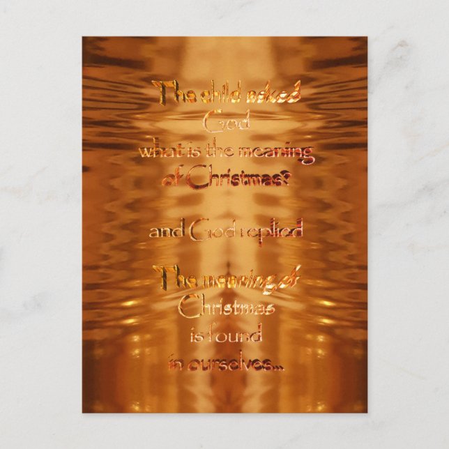 Carte Postale Le sens de la typographie inspirante de Noël (Devant)