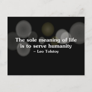 Carte Postale Le sens de la vie est de servir l'humanité (2)