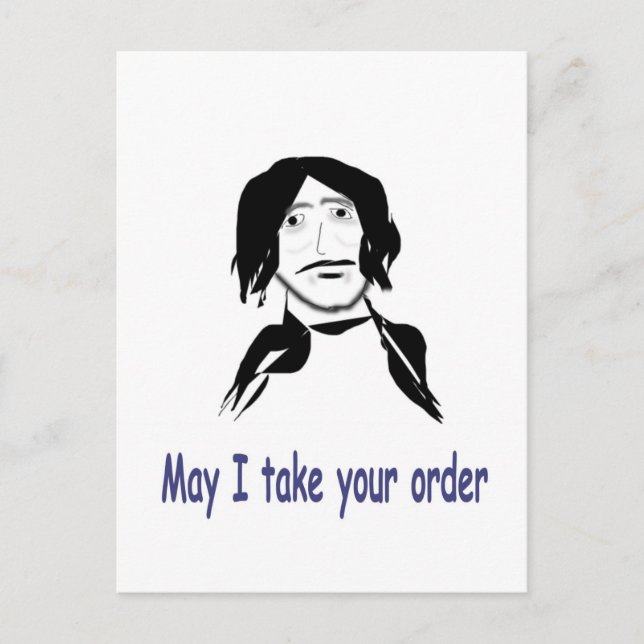 Carte Postale le serveur (Devant)