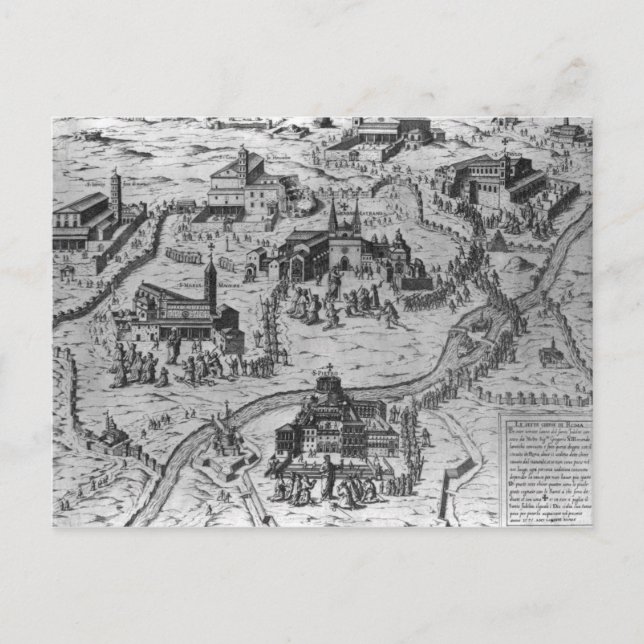 Carte Postale Le Sette Chiesa di Roma, 1575 (Devant)
