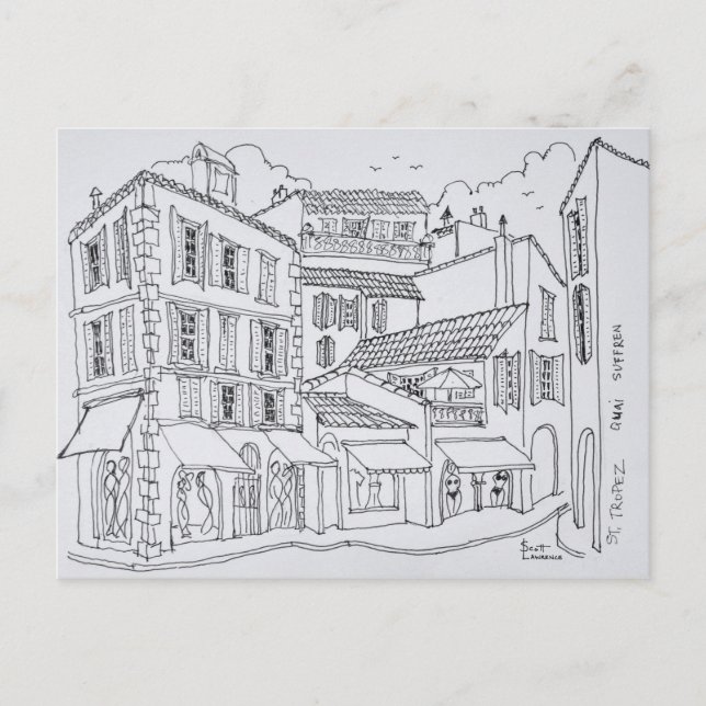 Carte Postale Le shopping de Saint-Tropez | French Riviera, Fran (Devant)