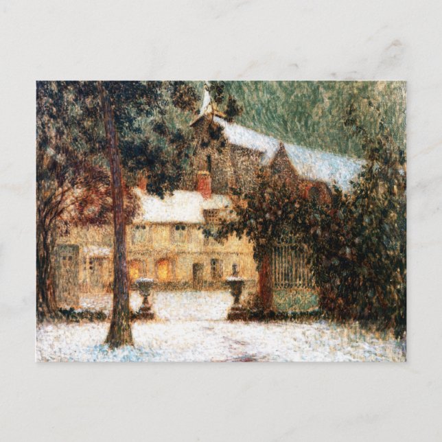 Carte Postale Le Sidaner : Maison en Neige (Devant)