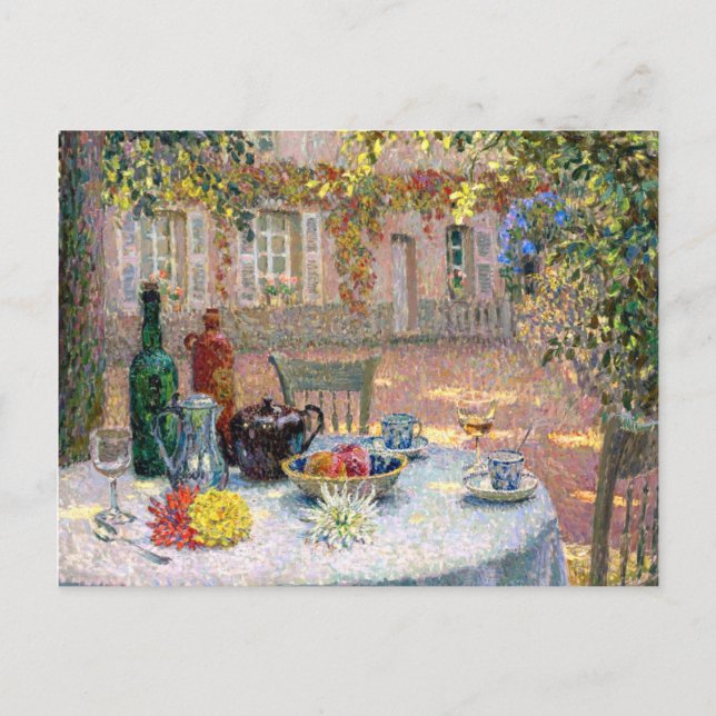Carte Postale Le Sidaner : Table sous Feuilles dans le soleil (Devant)