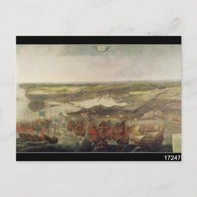 Carte Postale Le siège de La Rochelle en 1628 (Devant)
