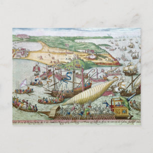 Carte Postale Le siège de Tunis ou La Goulette par Charles V