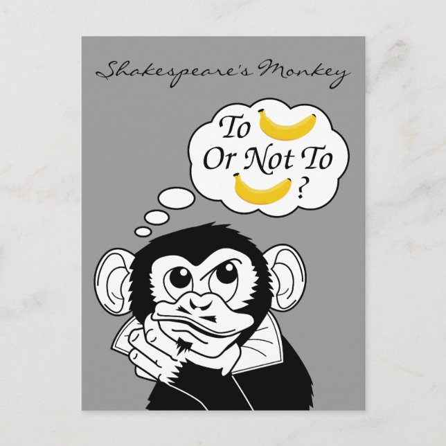 Carte Postale Le singe de Shakespeare (Devant)