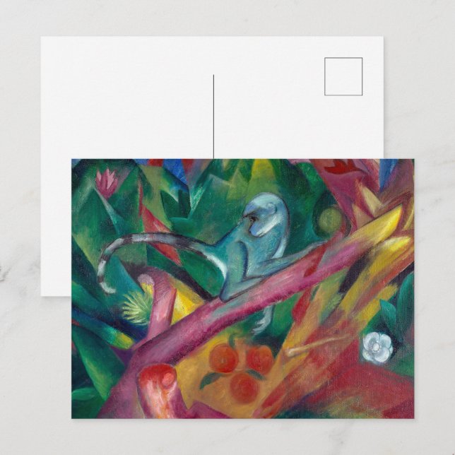 Carte Postale Le singe | Franz Marc | (Devant / Derrière)