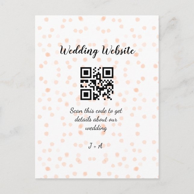 Carte Postale Le site web mariage scanner code QR pour les détai (Devant)