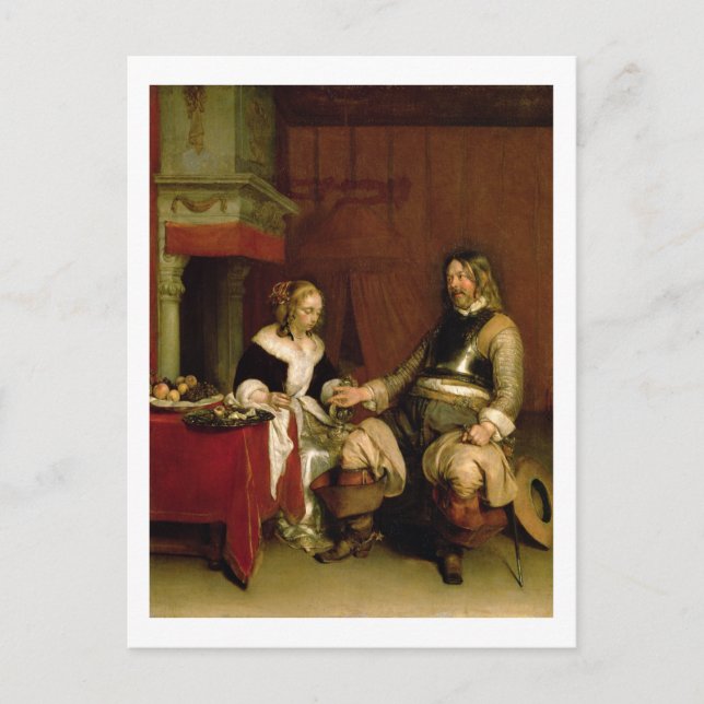 Carte Postale Le soldat de la défense (huile sur toile) (Devant)