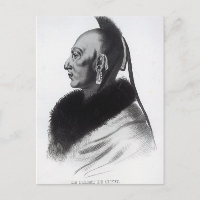 Carte Postale Le Soldat du Chene, un chef d'Osage (Devant)