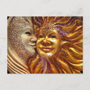 Carte Postale Le Soleil, La Lune, Le Baiser