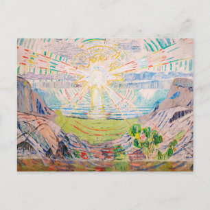 Carte Postale Le soleil par Edvard Munch