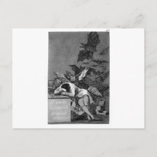 Carte Postale Le sommeil de la raison produit des monstres par F