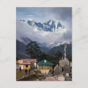 Carte Postale Le sommet de l'Everest du village himalayen de Ten