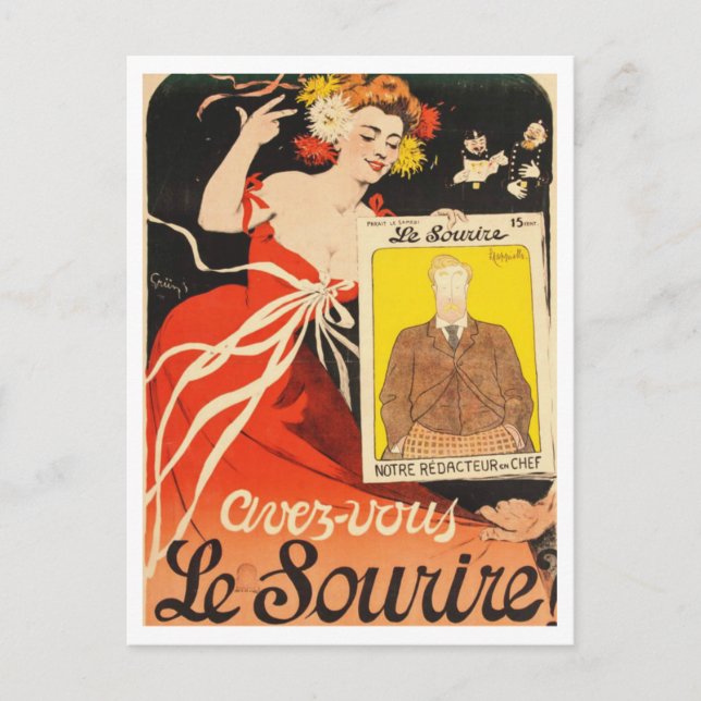 Carte Postale Le sourire 1900 France (Devant)
