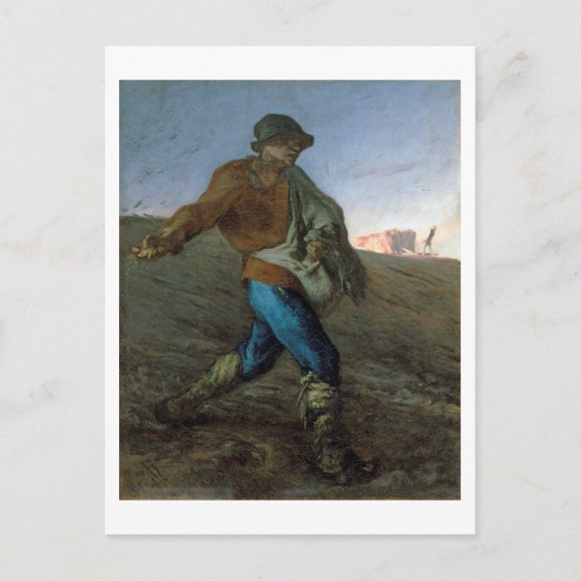 Carte Postale Le Sower, Jean-François Millet (Devant)