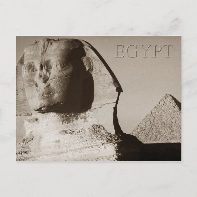 Carte Postale Le Sphinx et la Pyramide de Menkaure, Egypte (Devant)