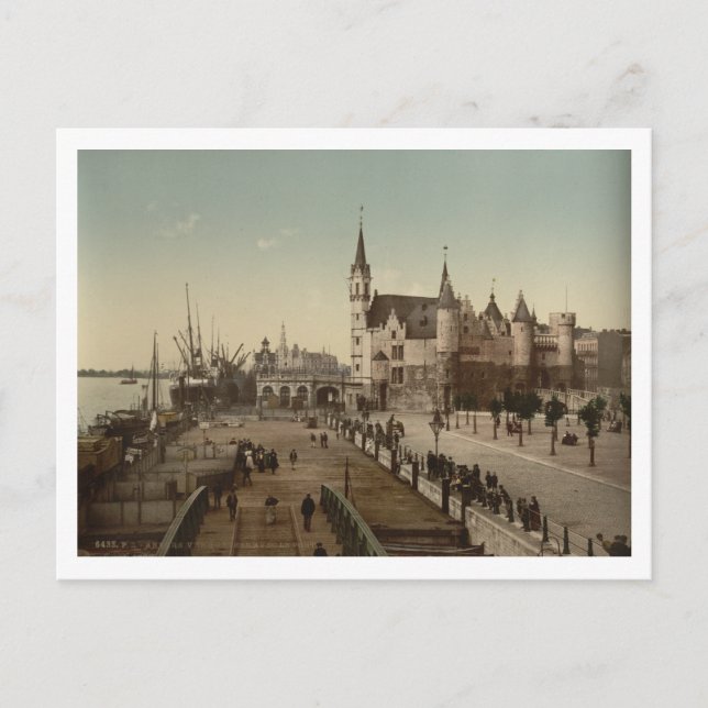 Carte Postale Le Steen, Anvers, Belgique (Devant)