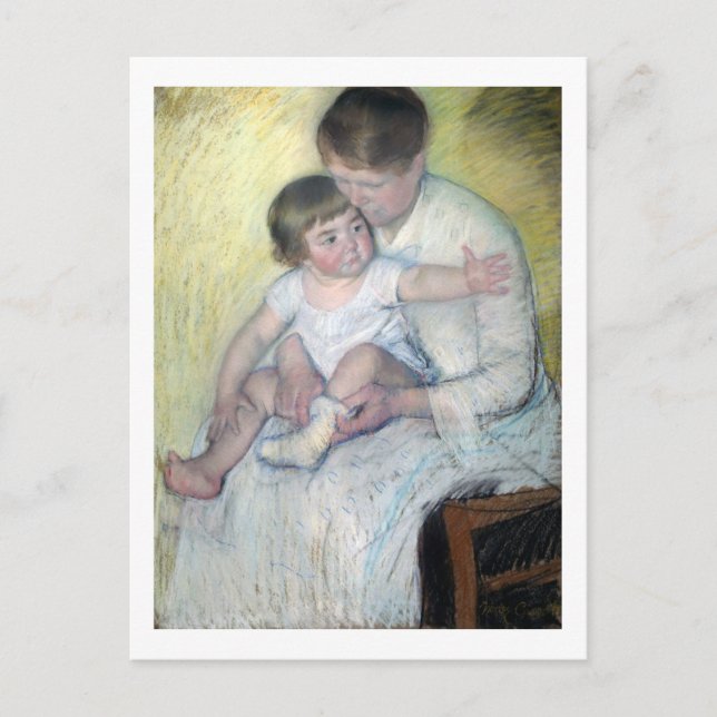 Carte Postale Le Stocking, Mary Cassatt (Devant)